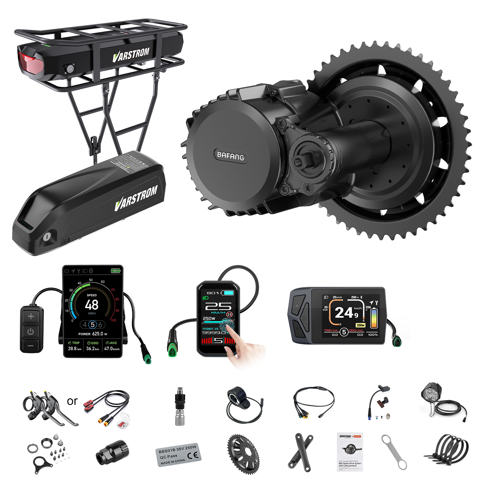 Torque Sensor Mid Drive Motor Kit - [Expédition US] Kit Moteur Central Bafang
