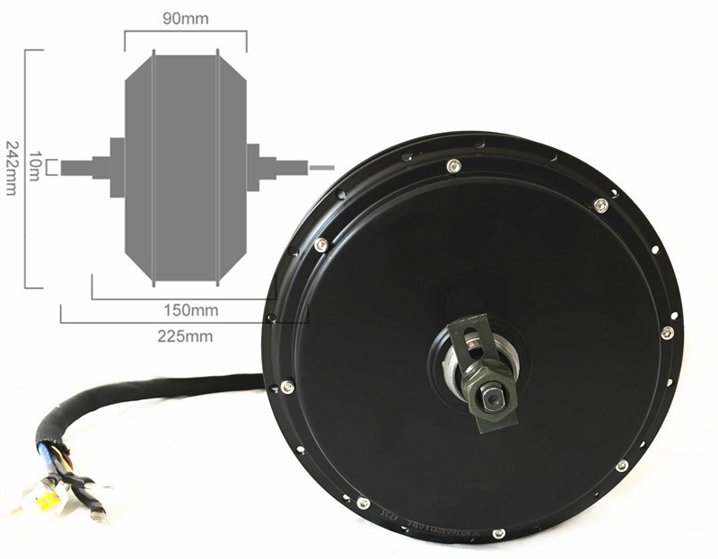 Kit de roue arrière pour moto  - 5000W Hub Motor Kit 72V avis et prix